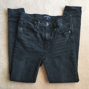 J. Crew 10” high-rise skinny jeans faded black
